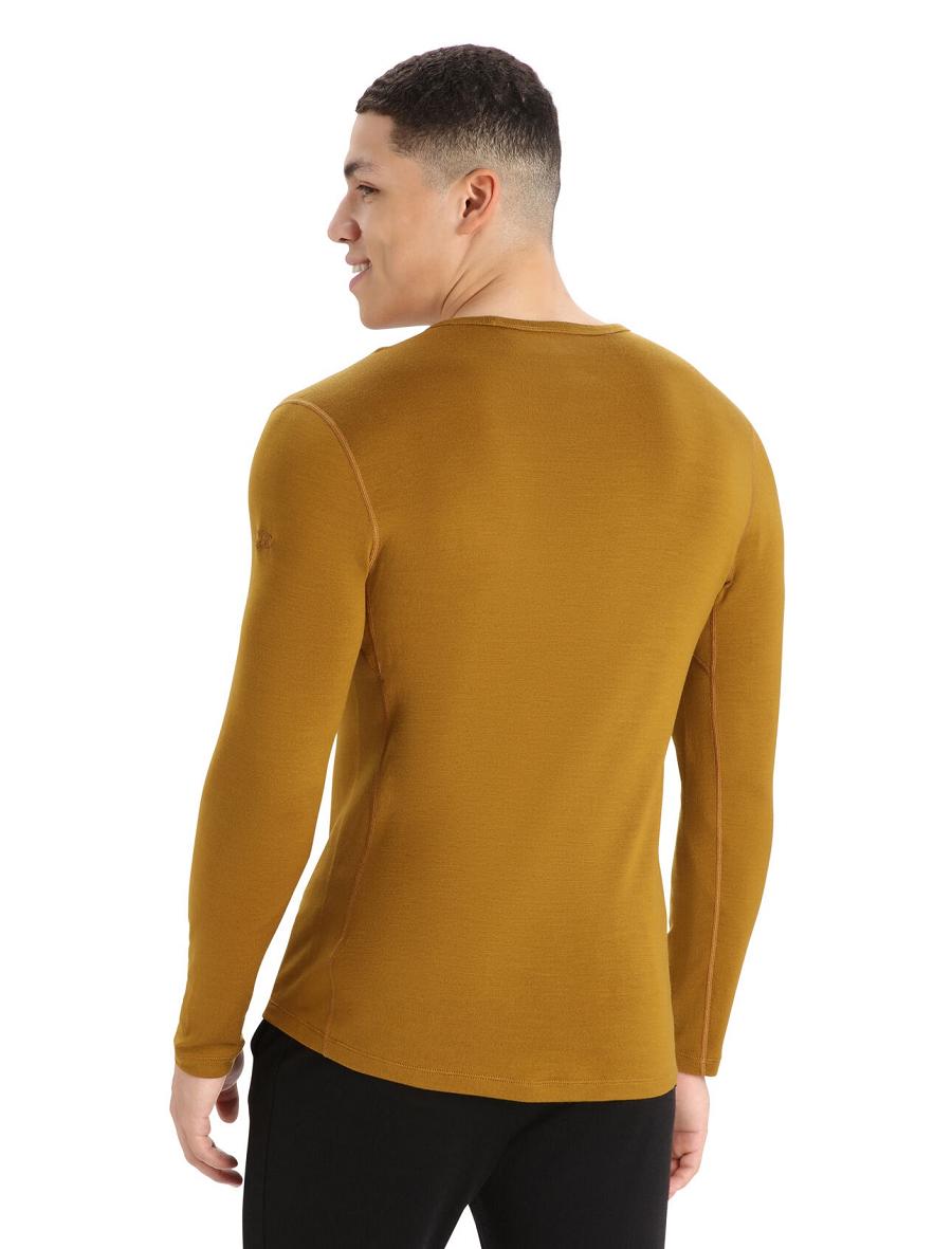 Clove Men's Icebreaker Merino 260 Tech Long Sleeve Crewe Thermal Top Base Layers | USA 1394MQZA